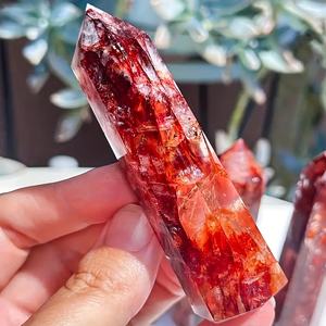 Torre de Cuarzo Rojo Fuego Natural al por Mayor, Cristal Ecológico para Sanación, Artesanía Tallada, Piedra Preciosa de Feng Shui, Regalo para el Hogar - Product Image 3