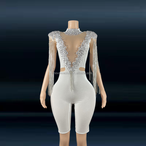 Mono de talla grande para mujer, pelele informal, traje de baile, trajes de fiesta para graduación, trajes sexys para discoteca, escenario y espectáculos - Product Image 1