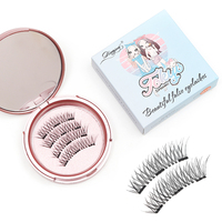 1 ensemble de faux cils magnétiques, bande complète, sans colle, réutilisables, pour maquillage, vente en gros