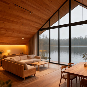 Triángulo Loft Casa de madera Respetuoso con el medio ambiente Prefab Log Cabin Hotel Resort Luxury Lodge Villa para vacaciones Glamping Chalet - Product Image 4