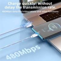 Cable USB C HNT de 2 Metros, 3A, Cable de Carga Trenzado de Nailon, Tipo C a Tipo C, Cable de Datos Rápido de 60W para Apple 15 16 Pro Max