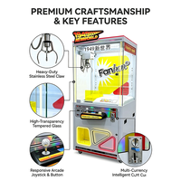 Machine à griffes commerciale en métal à monnayeur, entièrement en libre-service, avec taux de gain réglable, attrape-poupées, machine à cadeaux pour centres commerciaux