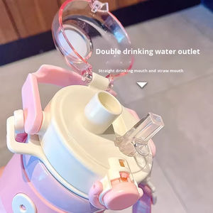 แก้วน้ำสแตนเลสสตีลแบบพกพา ขนาดใหญ่ ดีไซน์ทันสมัย เก็บอุณหภูมิได้ เป็นมิตรกับสิ่งแวดล้อม พร้อมหลอดดูดสองแบบ ปรับแต่งได้ตามต้องการ - Product Image 4