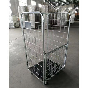 Materiaal Handling Logistiek Vervoer Metalen Gelast Mesh Commerciële Demontabel Wasserij Trolleys - Product Image 2