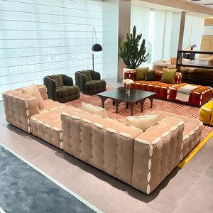 नवीनतम असबाब केक इटालियन रंगीन क्यूब मॉड्यूलर लिविंग रूम सोफा आधुनिक कपड़े इटालियन एकांत सोफे - Product Image 2
