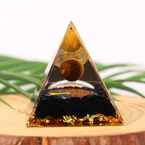Natural Tiger Eye Orgonite Healing Crystals For Stress Reduction Wealth Attraction Positive Energy Protection