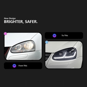 Đèn pha Golf 5 2006-2010 nâng cấp <span class=keywords><strong>LED</strong></span> DRL, đèn xi nhan, cụm đèn pha độ, phụ kiện ô tô cho VW - Product Image 2