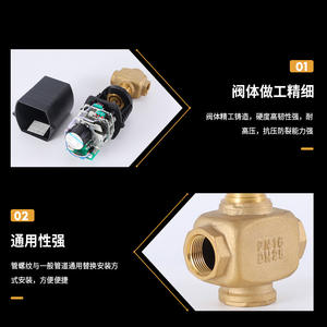 Actuador de Control Proporcional-Integral de Cinco Piezas, Válvula Solenoide Eléctrica Bidireccional de Equilibrio Dinámico, Cuerpo de Válvula Roscado para Gas - Product Image 3