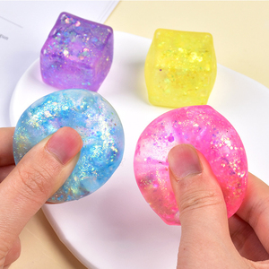 Jouets sensoriels anti-stress en forme de cube de glace de 3,5 cm, petits, carrés, en maltose, à presser - Product Image 3