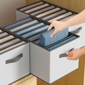 Large Non-Woven Foldable Stackable Closet Luggage Organiser Clothing Collapsible <b>Storage</b> <b>Box</b> - Product Image 2