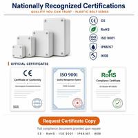 Boîtier de jonction étanche IP67 en ABS/PC robuste IK08 pour applications solaires photovoltaïques, IoT et câblage industriel
