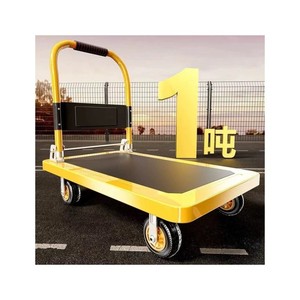 Multipurpose 90*60cm 500kg Black Folding Easy <b>Moving</b> Hand Push Cart Platform <b>Trolley</b> for Agriculture - Product Image 5