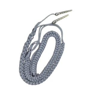 Factory Made High Quality Ceremonial 100% Polyester Double <b>Braided</b> Eco-Friendly Uniform Shoulder <b>Cord</b> - Product Image 2