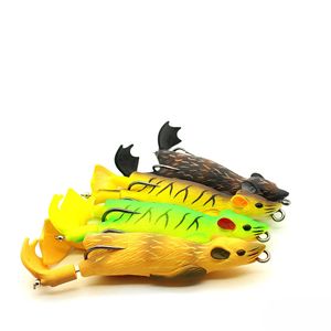 Leurre de pêche souple à double hameçon barbelé, 12g, 9cm, Big Mouse bionique, 8 couleurs, pour pêche en surface, traînage, <span class=keywords><strong>plongée</strong></span> en silicone, rivière - Product Image 1