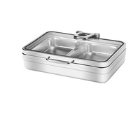 Chauffe-plat commercial de luxe de haute qualité en acier inoxydable chauffe-plats Buffet poêle