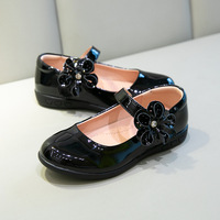 Sepatu Mary Jane Anak Perempuan Multi-warna Custom dengan Hiasan Bunga, Perekat Hook & Loop, Anti-selip, untuk Pesta Pernikahan, OEM ODM
