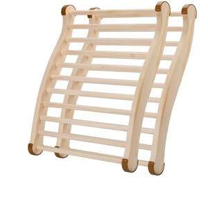 Respaldo de Sauna de Madera con Forma de Ola en S, Material Natural, Diseño Minimalista para Cuarto de Sudoración - Product Image 5