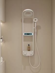 Meilleure vente 2024 luxe exposé pluie pluie blanc thermostatique moderne salle de bain laiton douche <span class=keywords><strong>mitigeur</strong></span> ensemble - Product Image 2