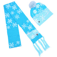 Set di Cappelli e Guanti Invernali 2025, 4 Pezzi, 100% Acrilico Lavorato a Maglia con Sciarpa, Design Natalizio, Stile alla Moda all'Ingrosso