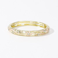 Gelang Paduan Logam Retro Mewah Berkualitas Tinggi dengan Hiasan Ukiran Gaya Istana, Gelang Berongga dan Berlapis Glaze.