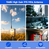 Antenne omnidirectionnelle ABBREE 915 MHz 40 cm à gain élevé avec connecteur mâle, amplificateur de signal longue portée pour module sans fil LoRa IoT