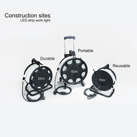 Bande lumineuse flexible 220V, enroulable, en PVC extrudé solide, étanche IP65, pour aménagement paysager, chantiers de construction, tunnels et mines