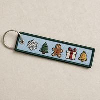 Porte-clés personnalisé avec logo brodé, patch tissé, couleur personnalisée, écologique, fabrication directe pour cadeaux promotionnels d'entreprise