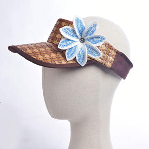 HH00010手作り泡ティアーレハワイアン麦わら織り帽子サマービーチ島ホリデーカジュアルユニセックス装飾的なヘッドウェア - Product Image 4