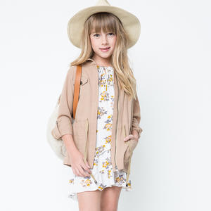 Chaquetas Bomber Casuales de Primavera para Niña, Estilo Básico, con Cinturón, con Muestra Gratis - Product Image 1