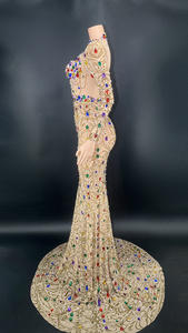 Noshinny tırmanmak Rhinestones elbise zarif akşam kristal çin elbiseler Lady parti ve kulübü Vestidos De 2022 için balo elbise - Product Image 2