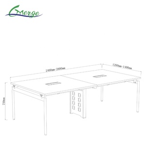 Table de conférence modulaire extensible intelligente Glory Merge pour 12 personnes, écologique, avec garantie de 10 ans, table de salle de réunion moderne - Product Image 5