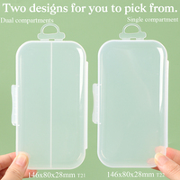 Boîte à couverts pour enfants YUZMEI à double compartiment, mini boîte à cuillère et fourchette pour tout-petits, conteneur en plastique, étui à ustensiles en acier inoxydable pour les voyages