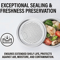 Couvercle en aluminium recyclable de 77 mm à ouverture facile pour pots en verre de confiture et de miel