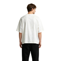 T-shirt surdimensionné déchiré et imprimé, personnalisable avec logo, 100 % coton, pour homme, style streetwear, coupe carrée