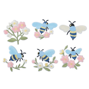 Patch brodé abeille pastorale auto-adhésif en tissu pour la décoration de vêtements et sacs - Product Image 5