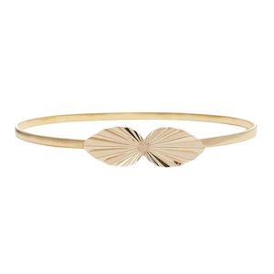 เข็มขัดยืดสายโซ่โลหะสีทองสำหรับผู้หญิงทันสมัยทันสมัย - Product Image 1