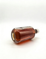 Bouteilles de vin et de whisky en verre rond transparent de qualité supérieure, personnalisables, 200 ml, 350 ml, 500 ml, 700 ml, avec bouchon à vis, options givrées/mates/avec décalcomanie