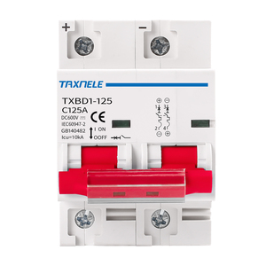 Taxnele <span class=keywords><strong>DC</strong></span>ミニサーキットブレーカー 2P 600V 80A/100A/125A 太陽光発電システム用 保護スイッチ - Product Image 1