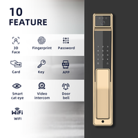 Serrure intelligente UIELOCK QB40, serrure électronique biométrique à empreintes digitales, serrure de porte extérieure intelligente numérique avec caméra