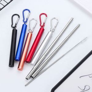 Colorful Reusable Collapsible Portable Telescopic <b>Metal</b> <b>Straw</b> Case Eco-Friendly Certified Custom Logo Factory Direct - Product Image 3