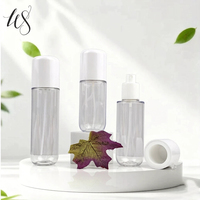 Atomizador de PET de pared gruesa con hombros planos y forma redonda de 100/120/150 ml, para champú, perfume, agua, loción, repuesto, nano spray