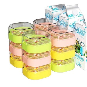 Molde de silicona para cubitos de hielo, mini bandeja cuadrada de calidad alimentaria para congelador, uso doméstico, verde esmeralda, amarillo limón, rosa flor de cerezo - Product Image 2