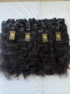 Extension de cheveux brésiliens naturels, cheveux humains, vierges, bruts, de qualité supérieure, avec cuticule alignée, avec un seul dongle - Product Image 5