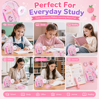 Kit de Papelería Adorable al por Mayor con Mini Cuaderno, Notas Adhesivas, Resaltador, Cinta Washi, Set de Regalo Portátil OEM ODM