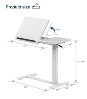 Table pour ordinateur portable pliable, bureau d'étude pour canapé, ordinateur, hauteur réglable personnalisée, bureau de chevet