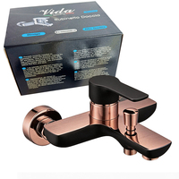 Ensemble de robinetterie de douche à levier unique en laiton chromé avec cartouche céramique et fonction massage pour salle de bain et baignoire