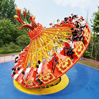 Manèges personnalisés à sensations fortes, équipement d'amusement familial, carrousel rotatif Ballerina Fire Phoenix, Flying Disco Spinner