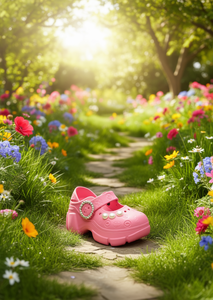 Zoccoli con Plateau e Perle Stile Mary Jane Estivi con Punta Chiusa Morbidi Leggeri in Plastica per Donne e Ragazze Taglia 24 - Product Image 2