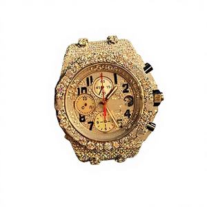 Hip Hop VVS1 Color Moissanite White Gold <b>Diamond</b> Stainless Steel Case 10 Bar Water Resistance Bracelet Clasp Men's <b>Watch</b> - Product Image 1