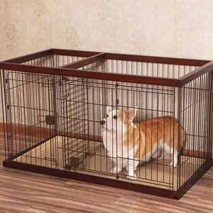 Katlanır tel Metal köpek kafesi katlanır köpek sandık Metal katlanabilir köpek kasalar kafes Metal kafes küçük hayvanlar için - Product Image 1